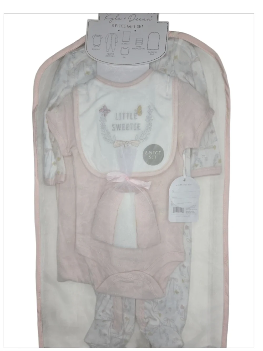 Kyle & Deena 8 Piece Baby Girl Gift Set 6-9 Months NEW